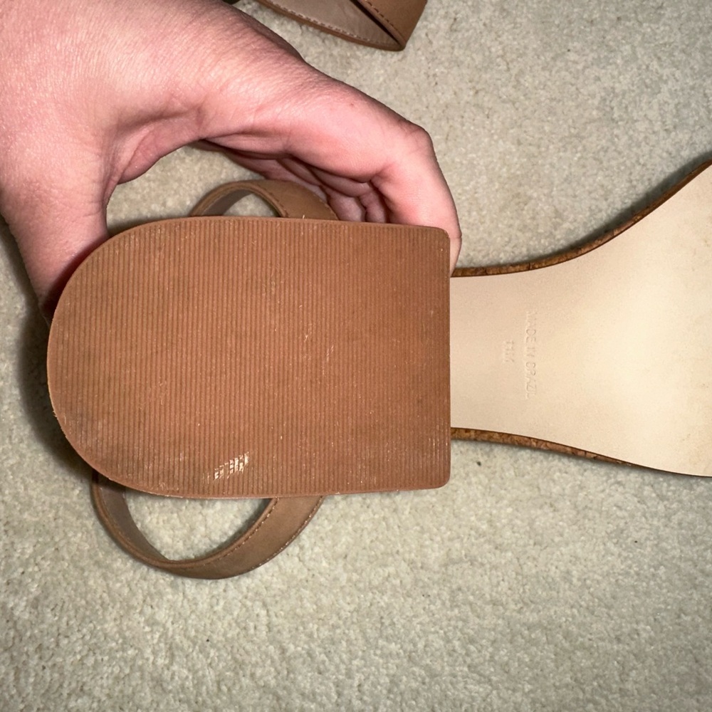 Steve Madden Two Strap Tan “Cork” Heeled Sandal- Size 11 - Picture 9 of 16